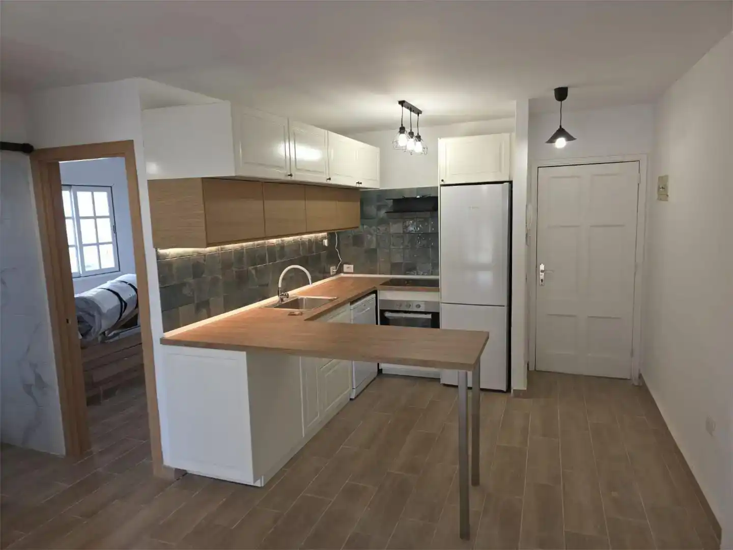 Kitchen of Flat for rent in Guía de Isora  with Swimming Pool and Furnished