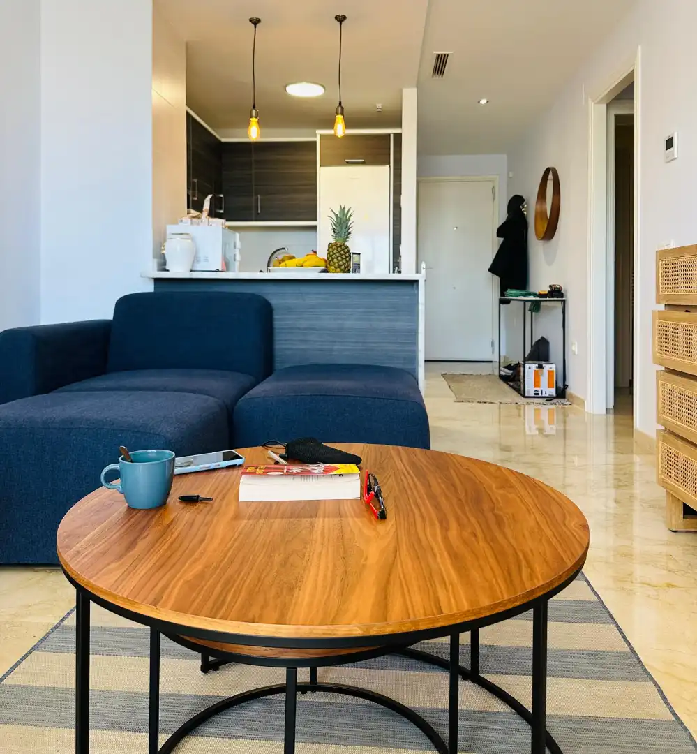 Living room of Flat for sale in Manilva  with Air Conditioner, Heating and Terrace