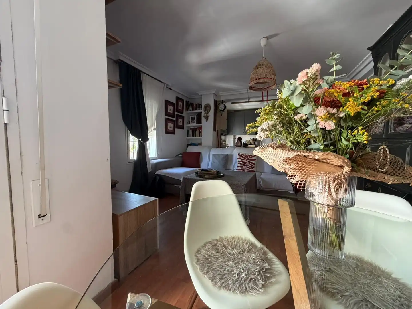 Wohnzimmer von Wohnung zum Verkauf in Chiclana de la Frontera mit Klimaanlage, Parkett und Terrasse