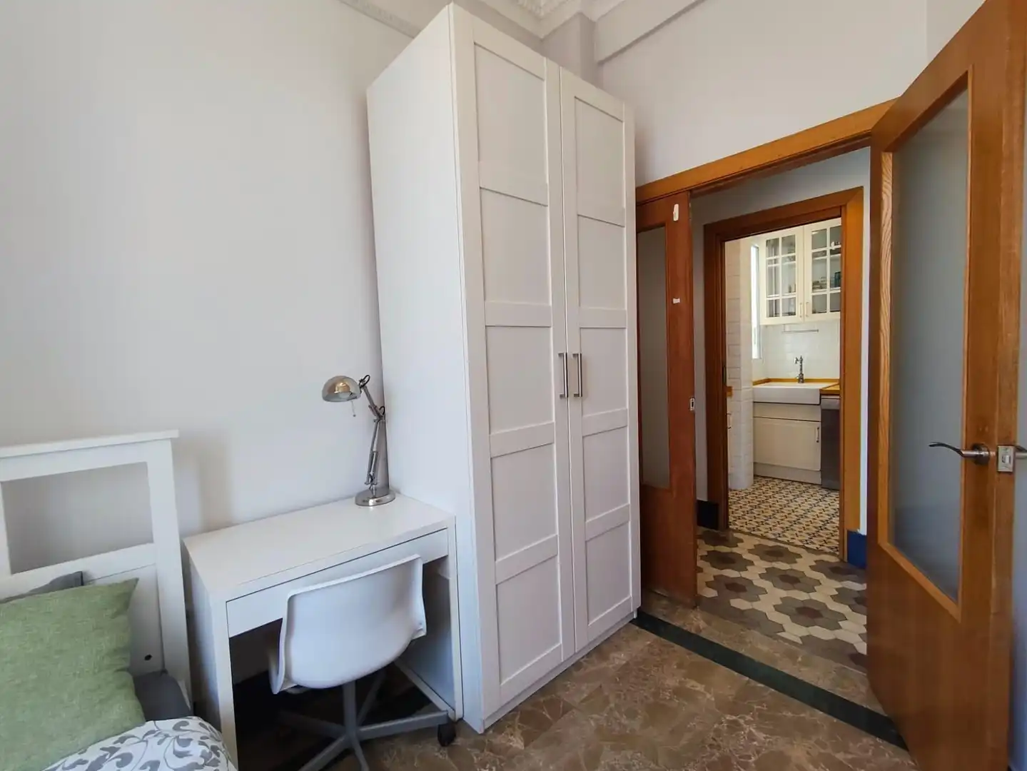 Küche von Wohnung zur Miete in Valencia mit Klimaanlage, Möbliert und Balkon