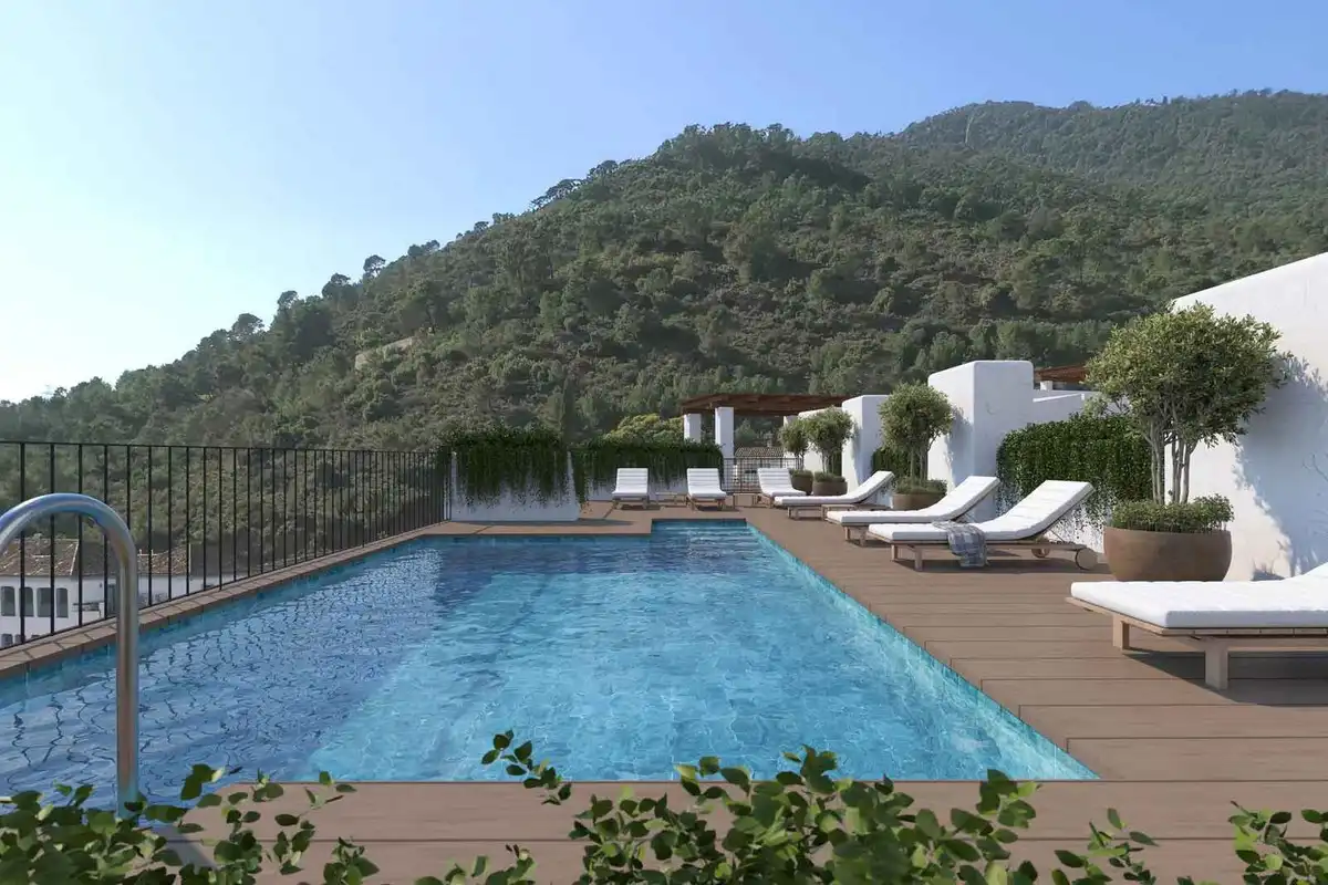 Piscina de Apartamento en venta en Benahavís con Aire acondicionado, Jardín privado y Terraza