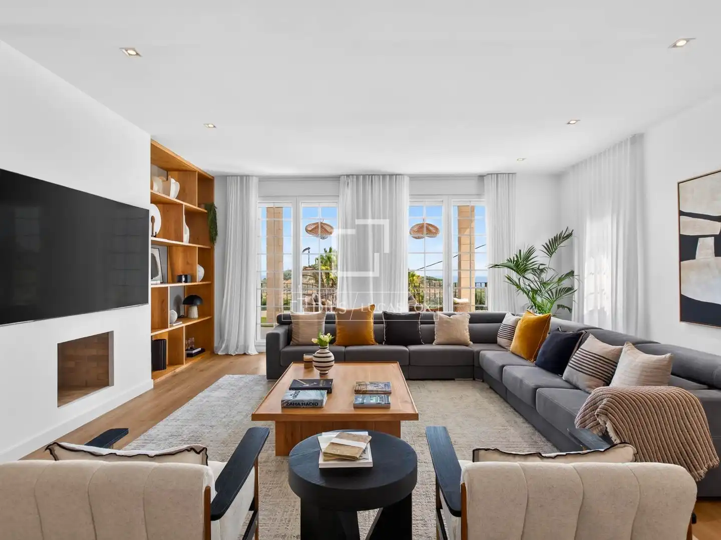 Living room of Houses for sale in Badalona  with Air Conditioner, Heating and Private garden