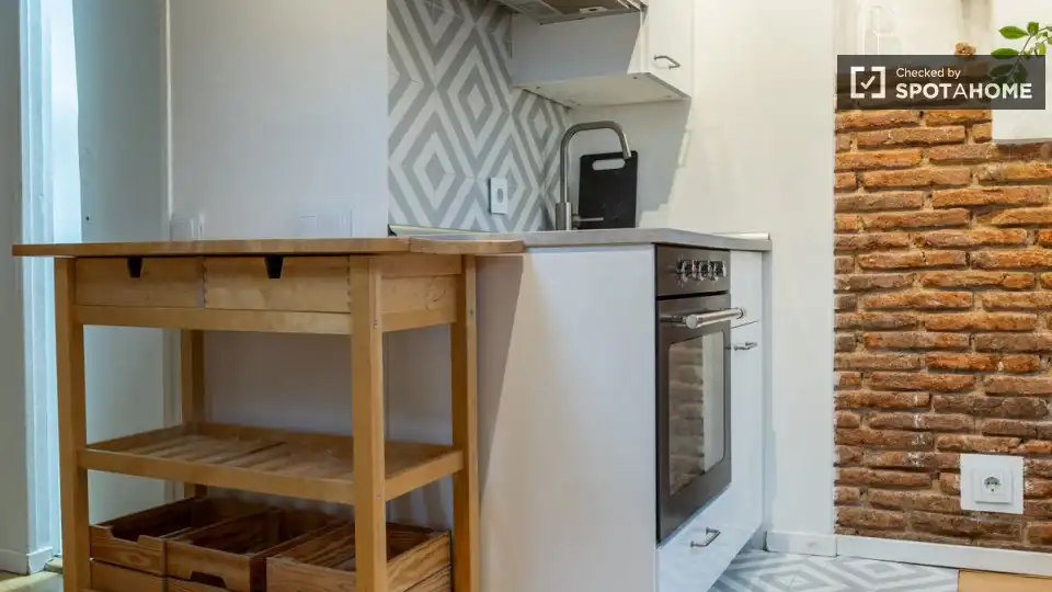 Cocina de Piso de alquiler en Madrid con Aire acondicionado, Calefacción y Amueblado