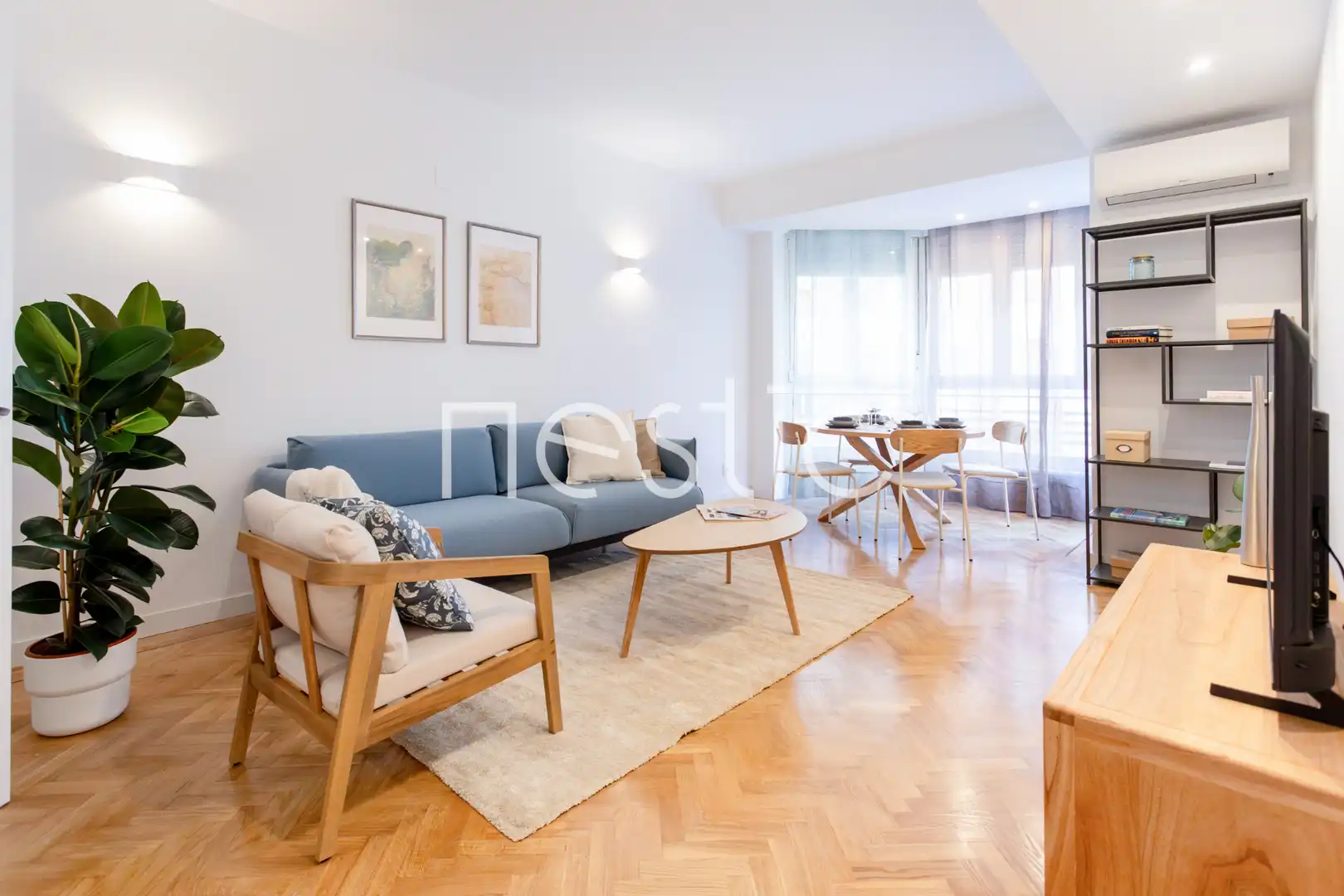 Wohnzimmer von Wohnungen zur Miete in Madrid mit Klimaanlage, Heizung und Möbliert