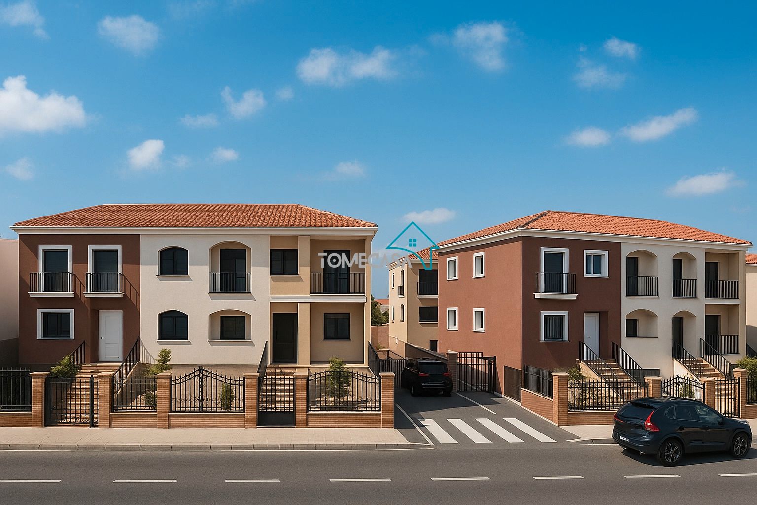 Exterior view of Single-family semi-detached for sale in Tomelloso  with Heating, Private garden and Balcony