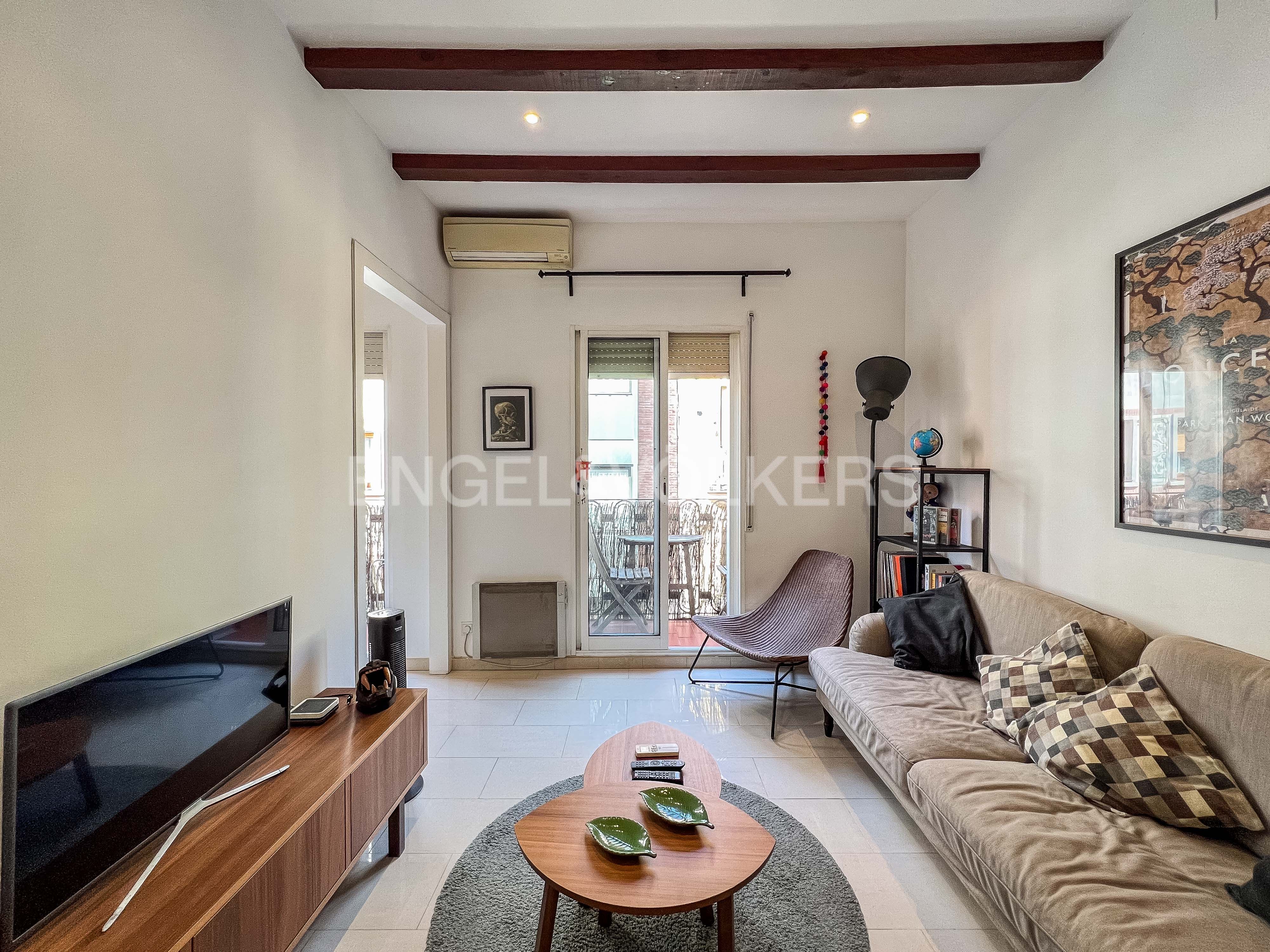 Sala de estar de Piso de alquiler en  Barcelona Capital con Calefacción