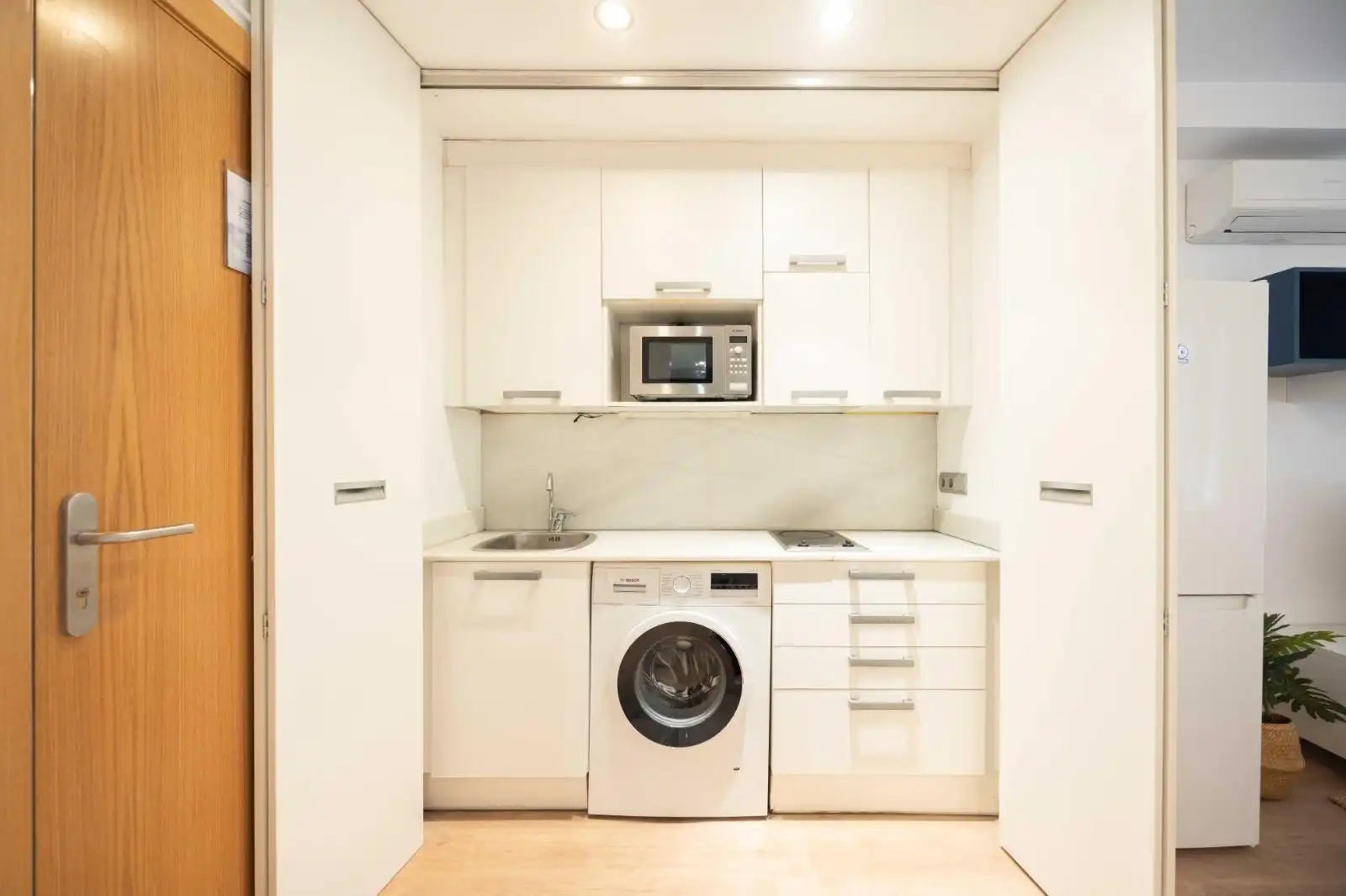 Cocina de Piso de alquiler en Barcelona con Aire acondicionado, Calefacción y Parquet
