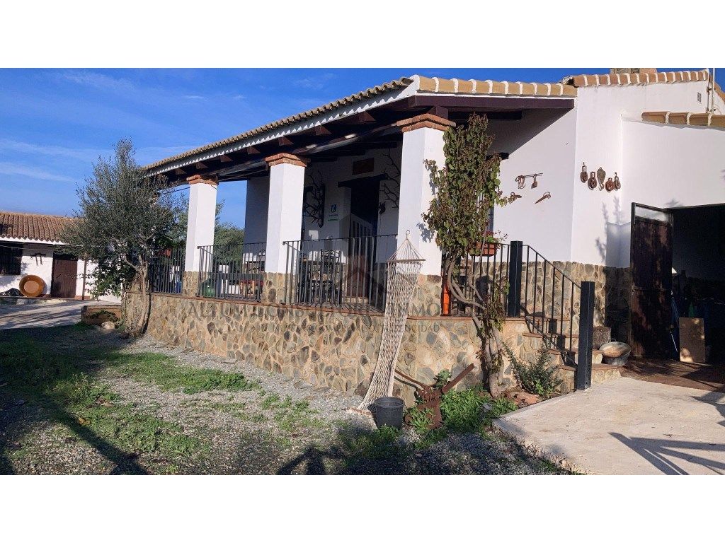Vista exterior de Casa o xalet en venda en Zalamea la Real amb Piscina