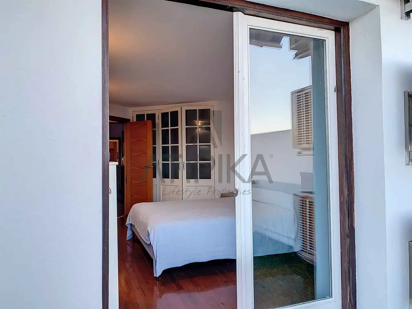 Schlafzimmer von Wohnung zum Verkauf in Sant Lluís mit Klimaanlage, Terrasse und Möbliert