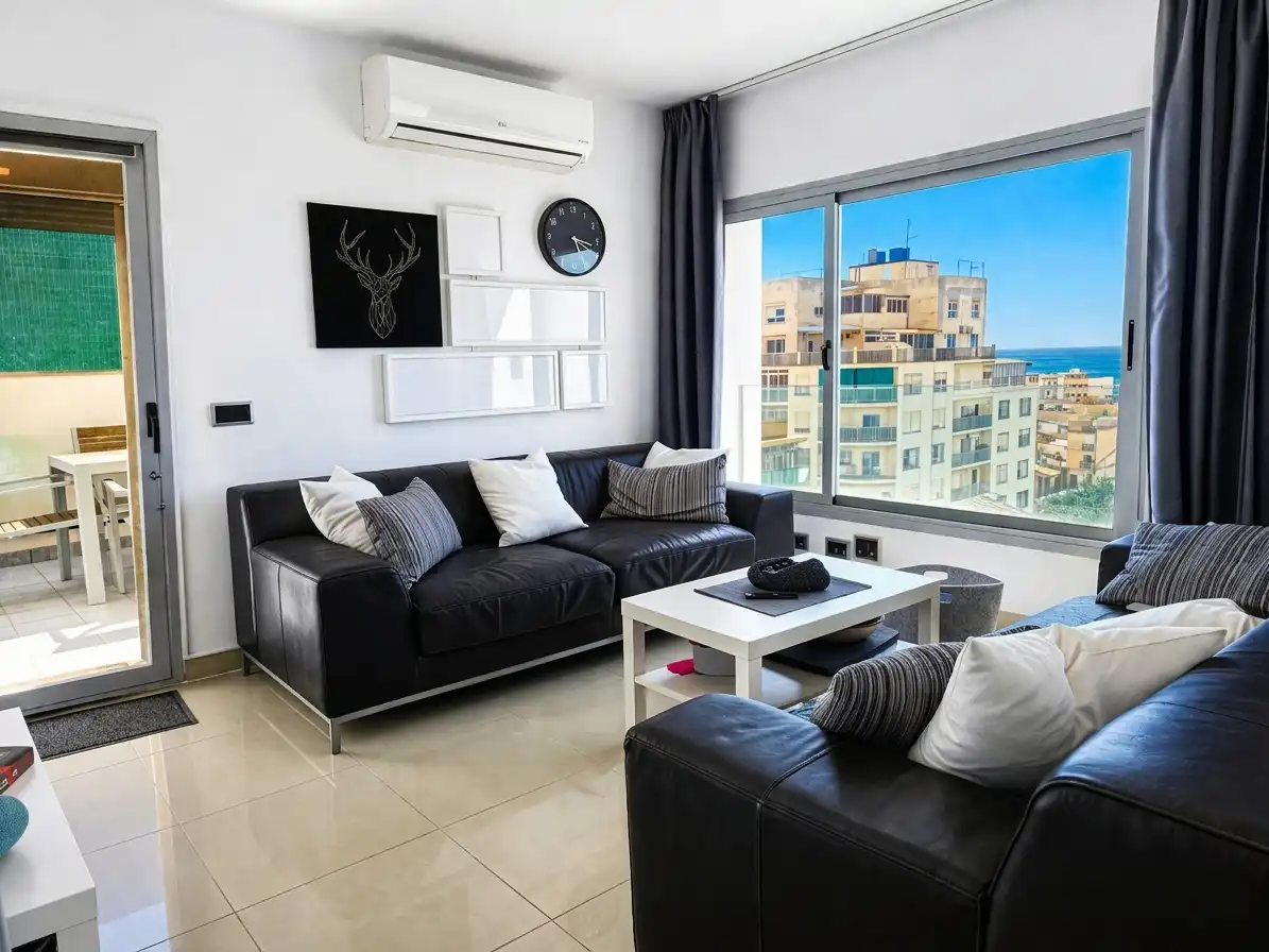 Sala d'estar de Apartament en venda en  Palma de Mallorca amb Aire condicionat, Traster i Piscina