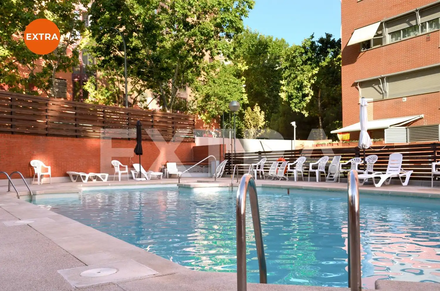 Swimming pool of Flat for sale in Madrid  with Air Conditioner, Heating and Private garden
