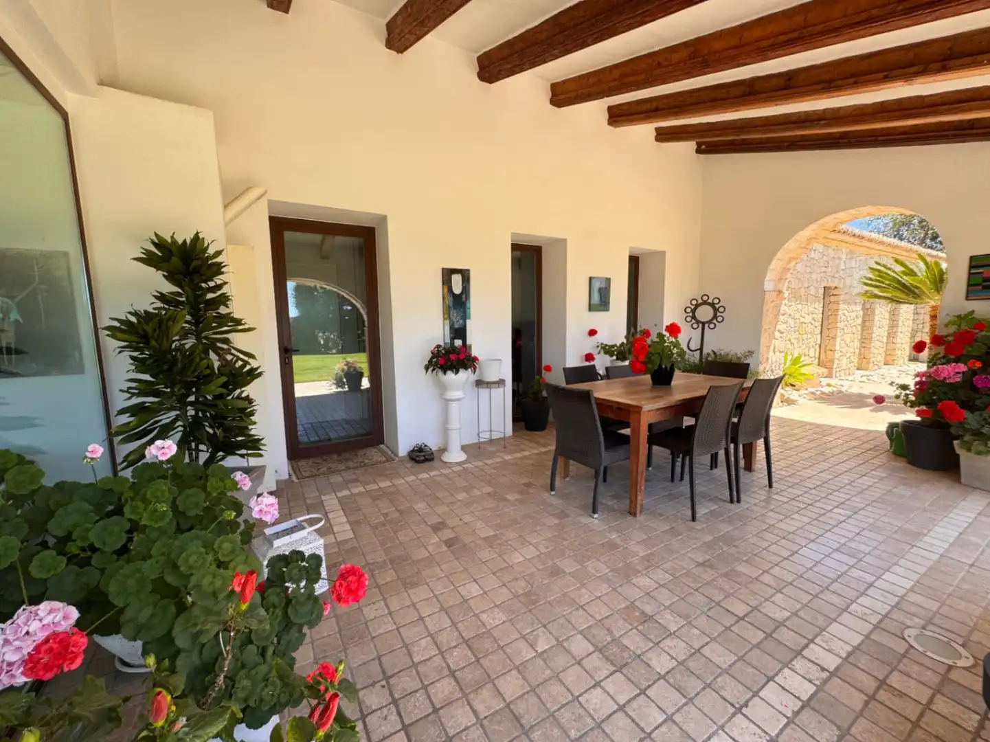 Terraza de Finca rústica en venta en Benissa con Aire acondicionado, Calefacción y Jardín privado