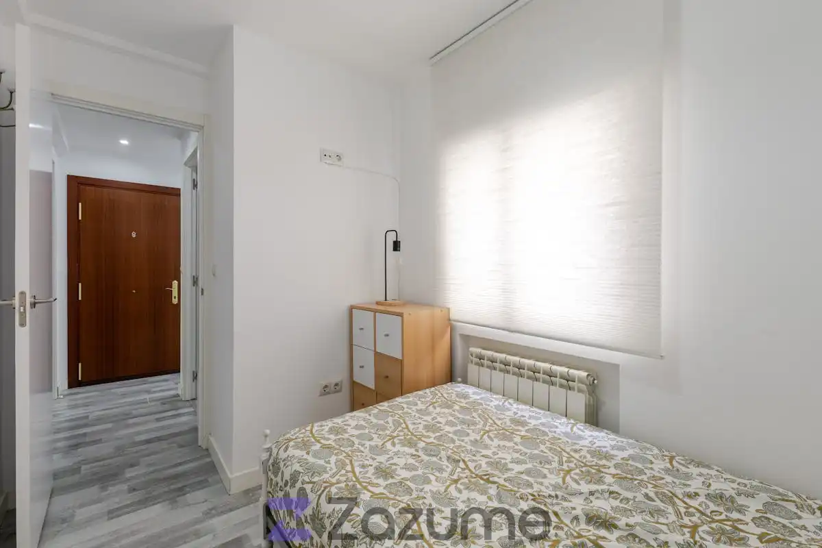 Schlafzimmer von Wohnung zur Miete in Madrid mit Klimaanlage, Heizung und Parkett