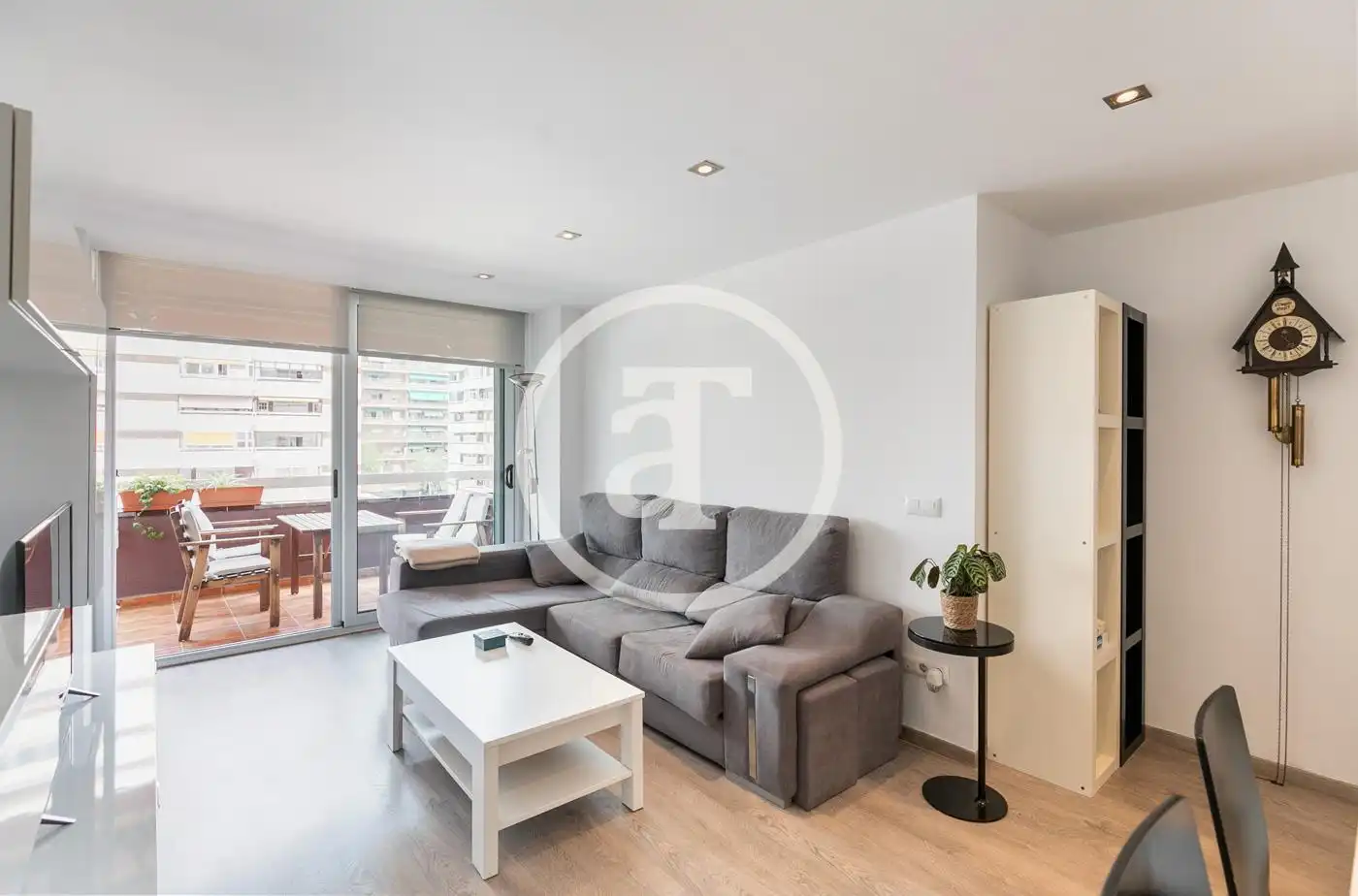 Living room of Flat for rent in  Barcelona Capital  with Air Conditioner, Heating and Furnished
