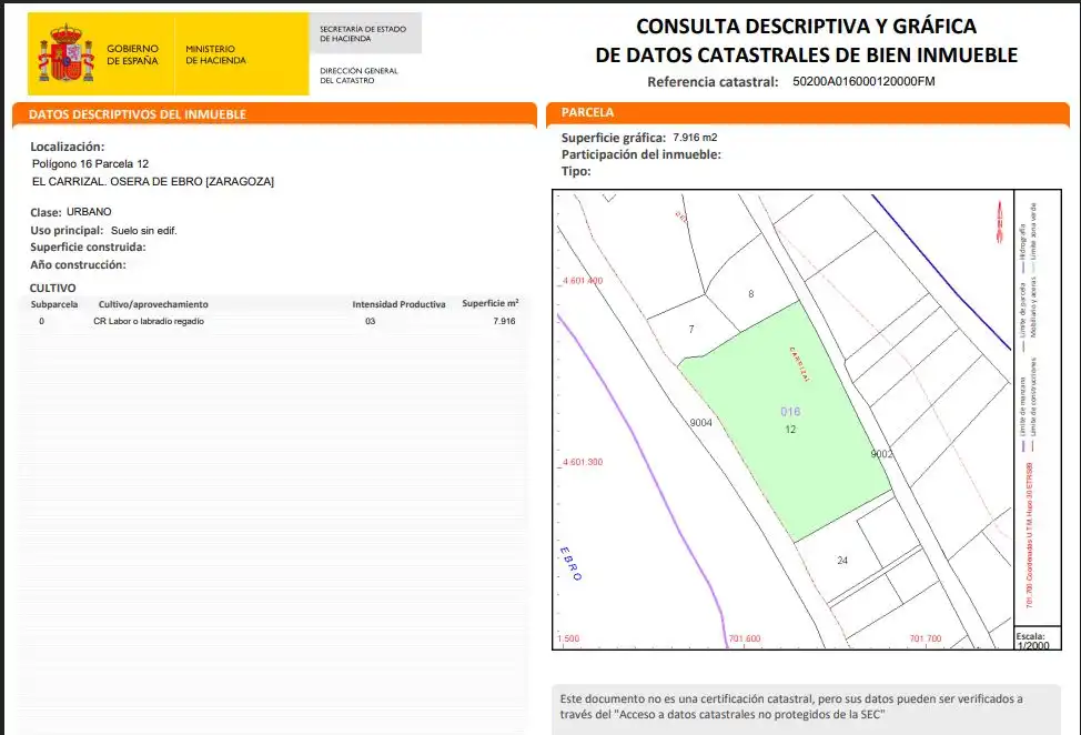 Residencial en venta en Pina de Ebro