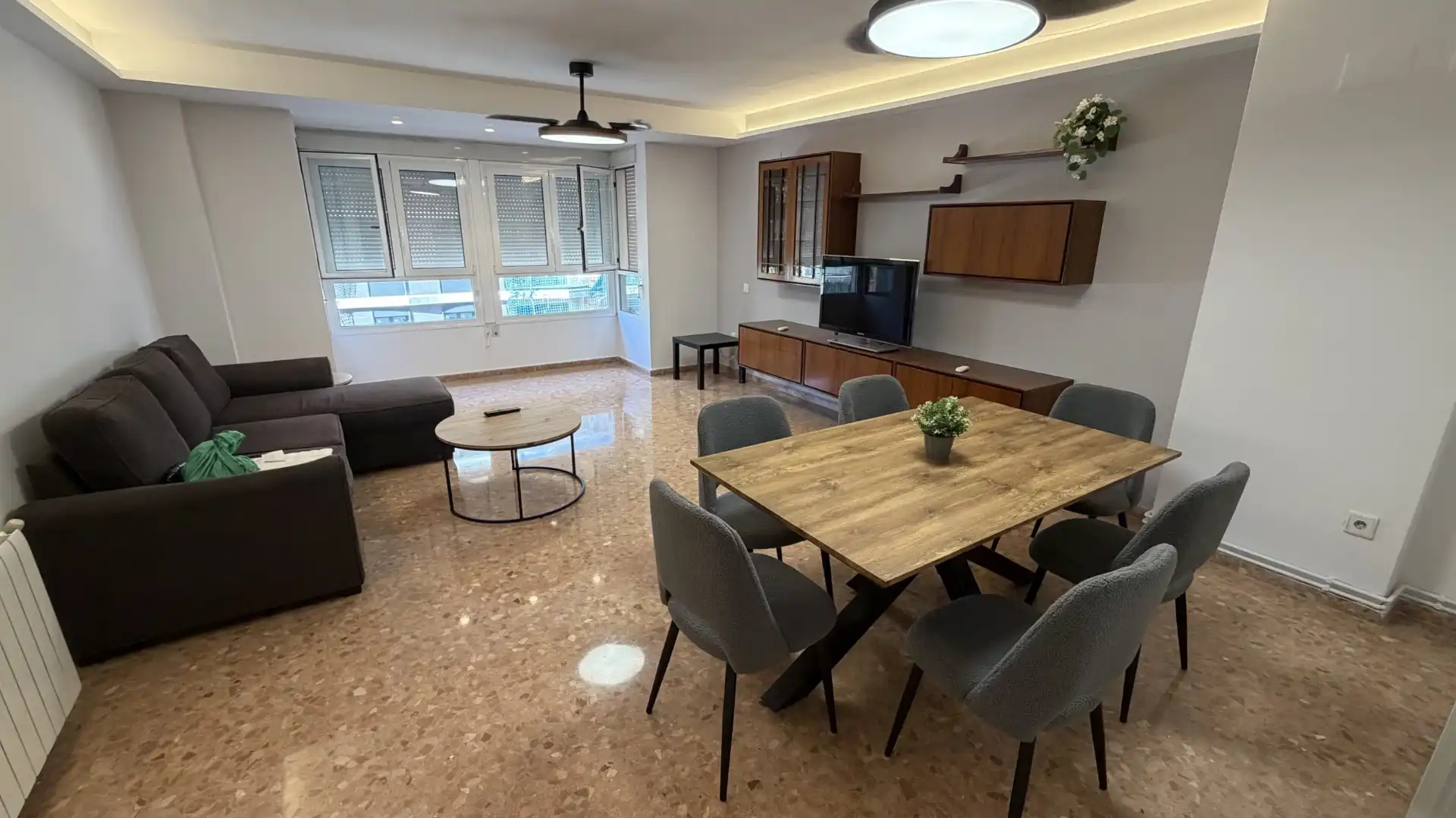 Sala d'estar de Pis de lloguer en Valencia amb Aire condicionat, Calefacció i Jardí privat