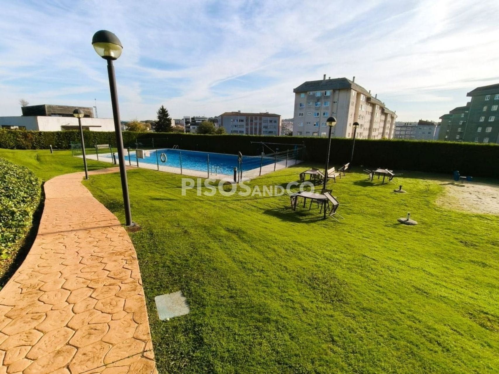 Swimming pool of Flat for sale in Culleredo  with Heating, Terrace and Storage room
