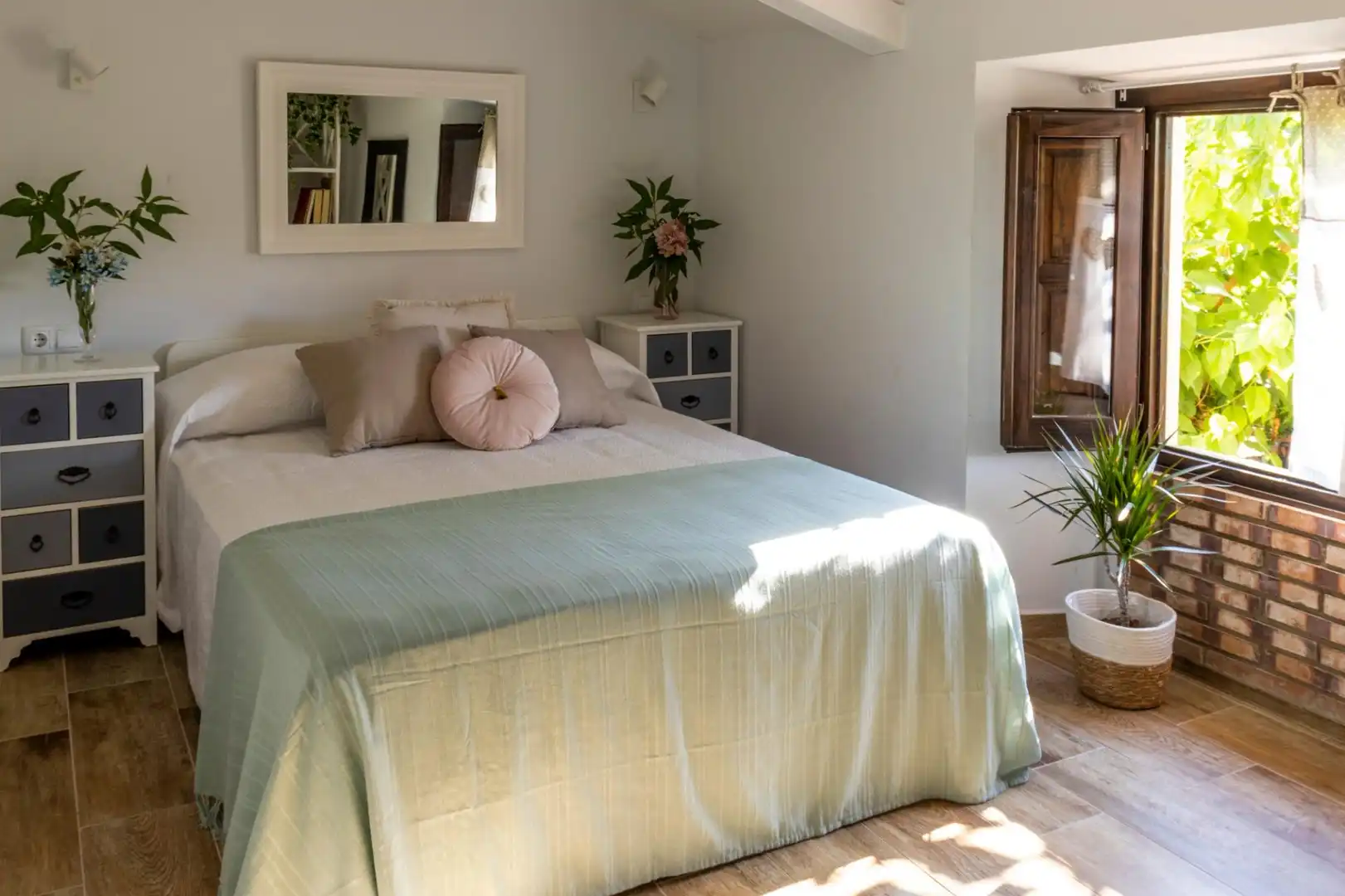 Schlafzimmer von Wohnungen zur Miete in Altafulla mit Klimaanlage, Heizung und Privatgarten