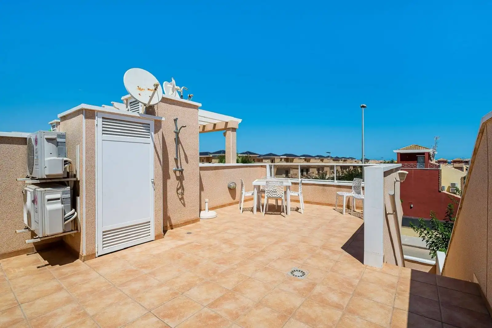 Terrace of Detached homes for rent in Pilar de la Horadada  with Air Conditioner, Heating and Private garden