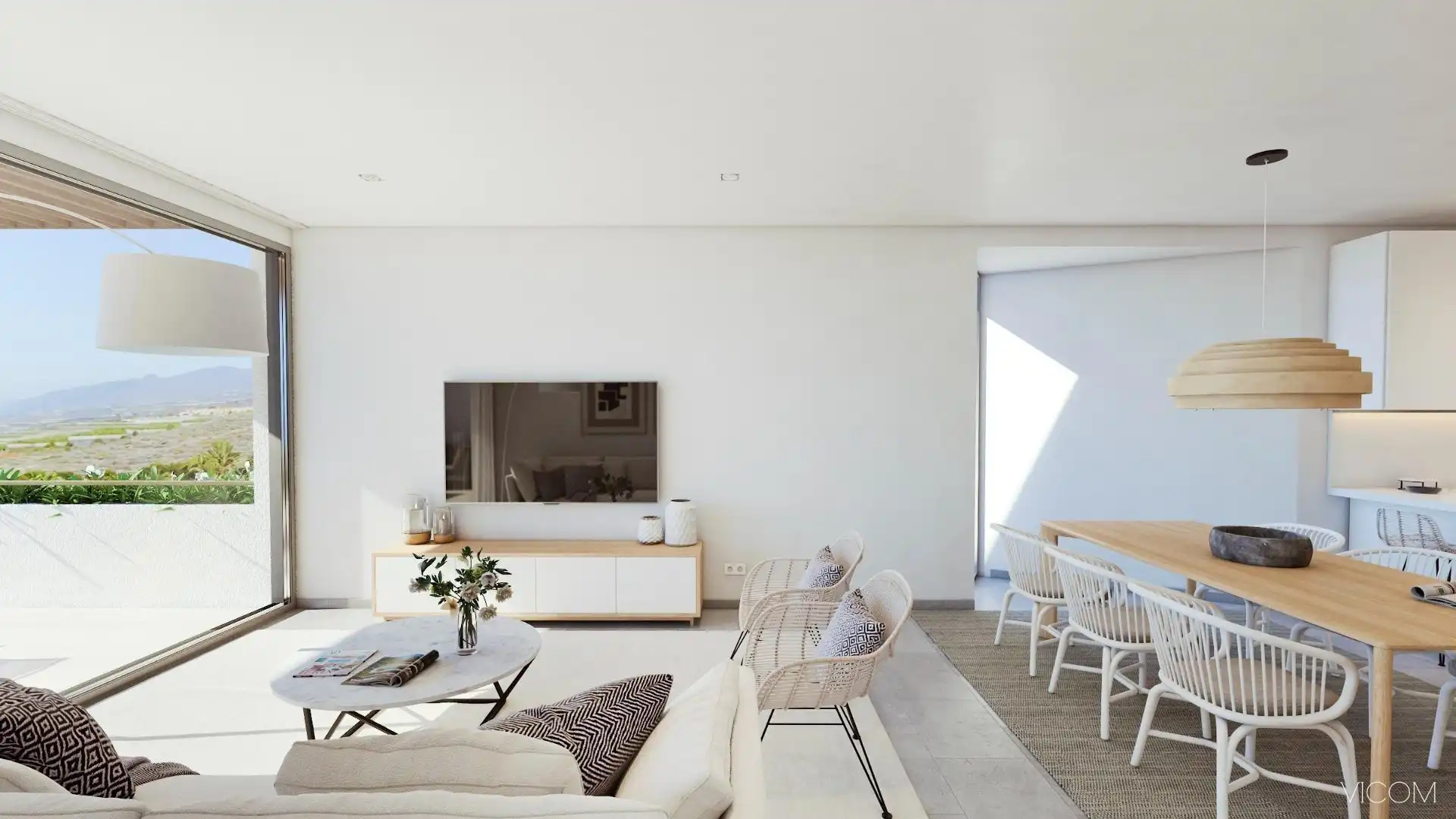 Wohnzimmer von Maisonette zum Verkauf in Guía de Isora mit Klimaanlage, Terrasse und Abstellraum