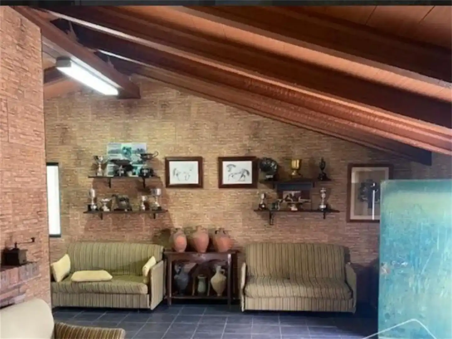Sala d'estar de Finca rústica en venda en Zalamea de la Serena amb Aire condicionat, Jardí privat i Moblat