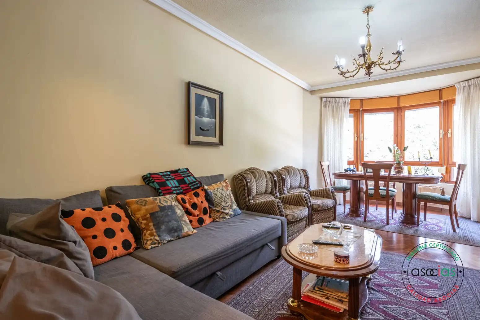 Living room of Flat for sale in Teverga  with Heating, Parquet flooring and Terrace