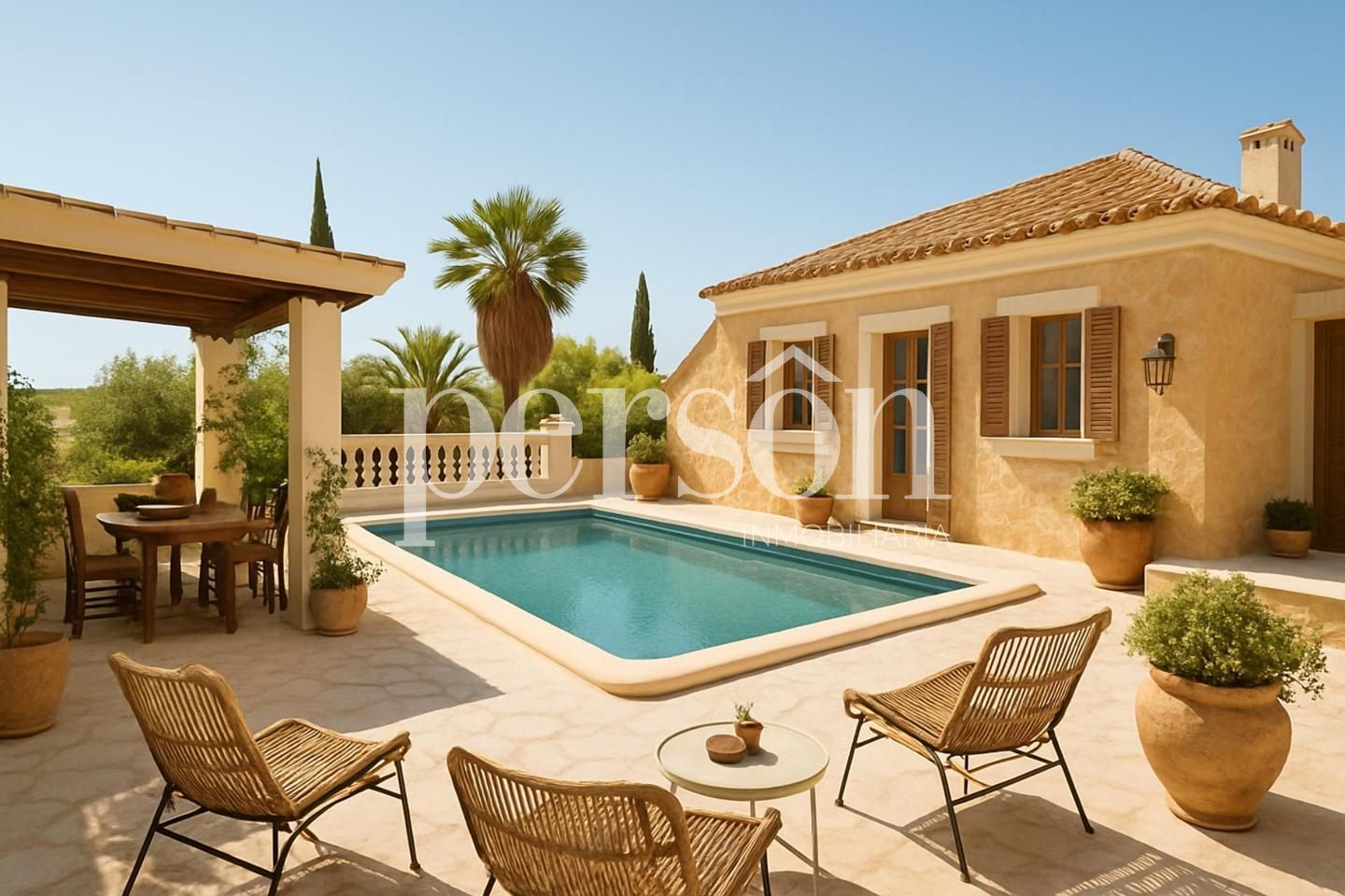 Vista exterior de Casa o xalet en venda en Riba-roja de Túria amb Aire condicionat, Jardí privat i Terrassa