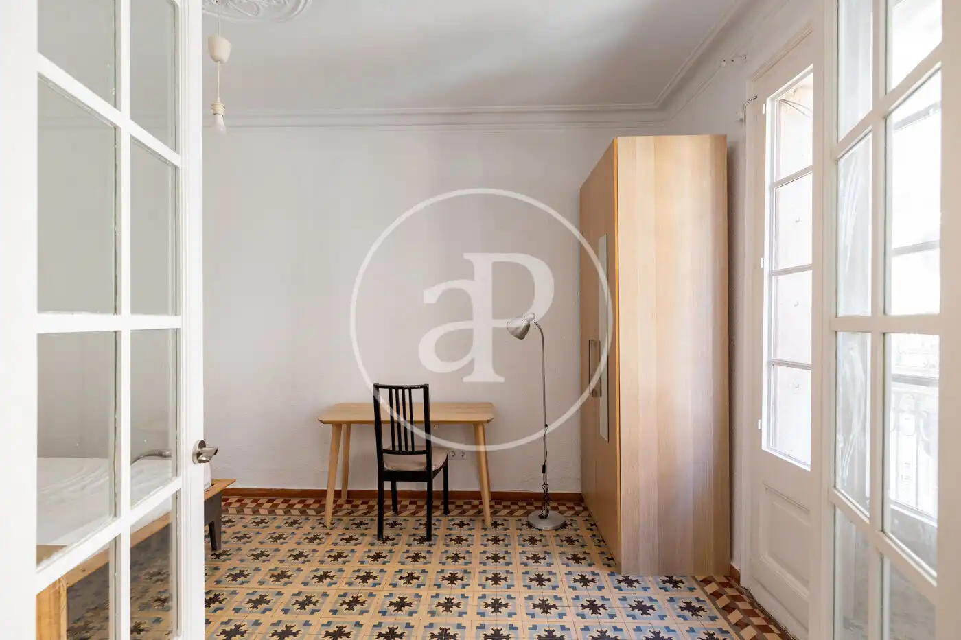 Schlafzimmer von Wohnung zur Miete in Barcelona mit Klimaanlage, Heizung und Möbliert