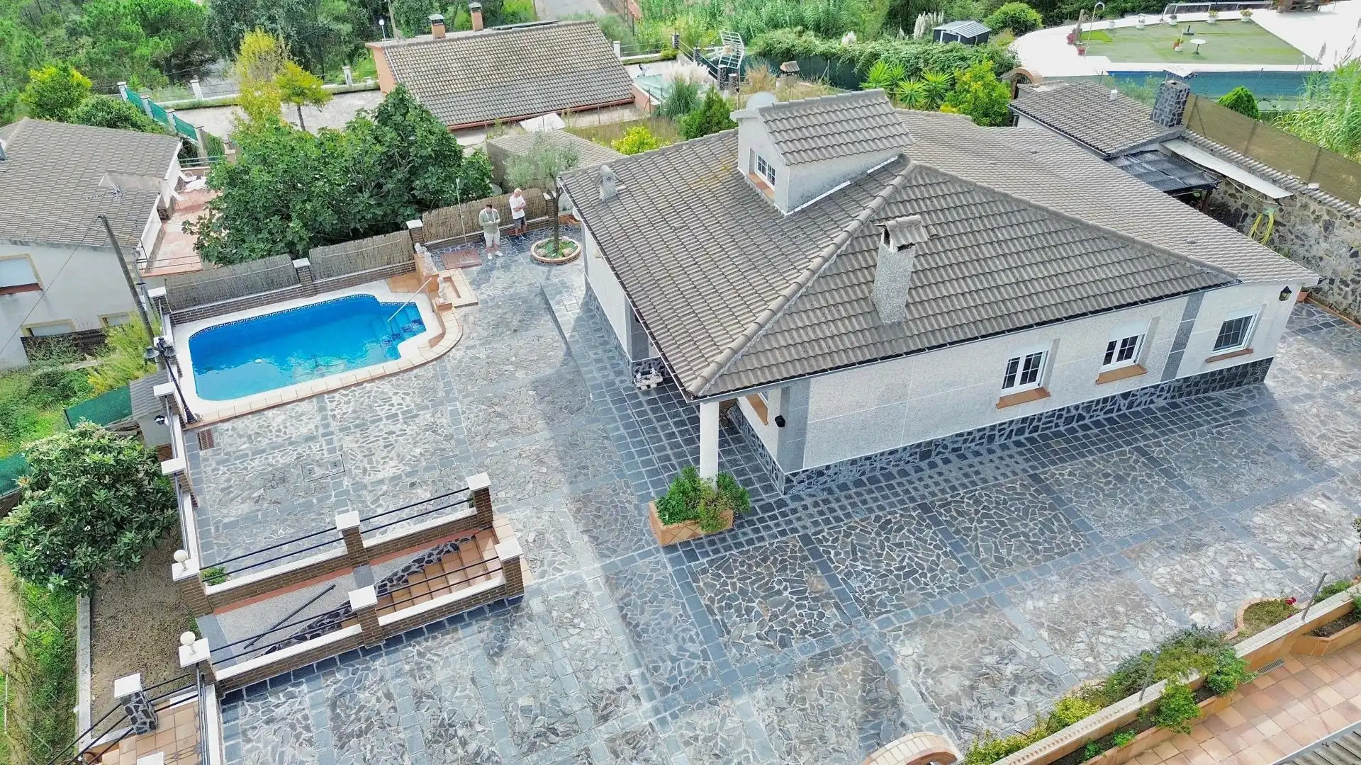 Exterior view of Houses for sale in Riudarenes  with Air Conditioner, Terrace and Swimming Pool