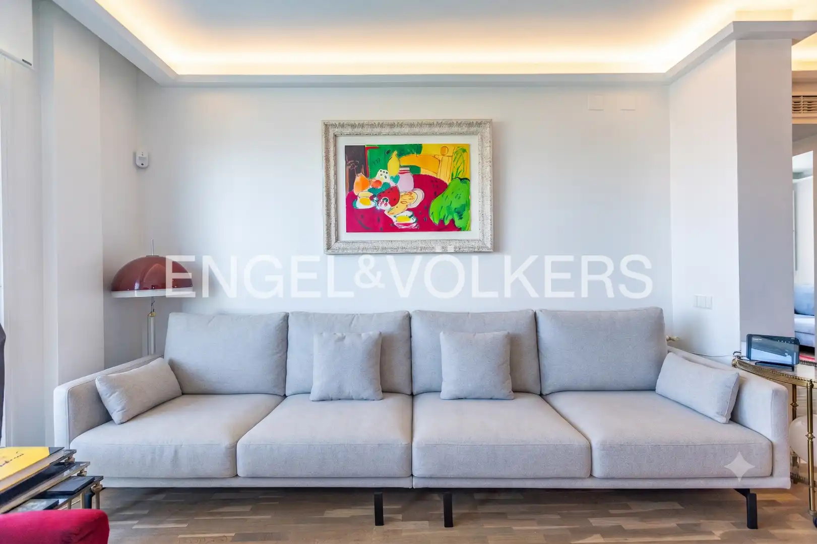 Living room of Attic for sale in Sant Cugat del Vallès  with Heating, Parquet flooring and Swimming Pool