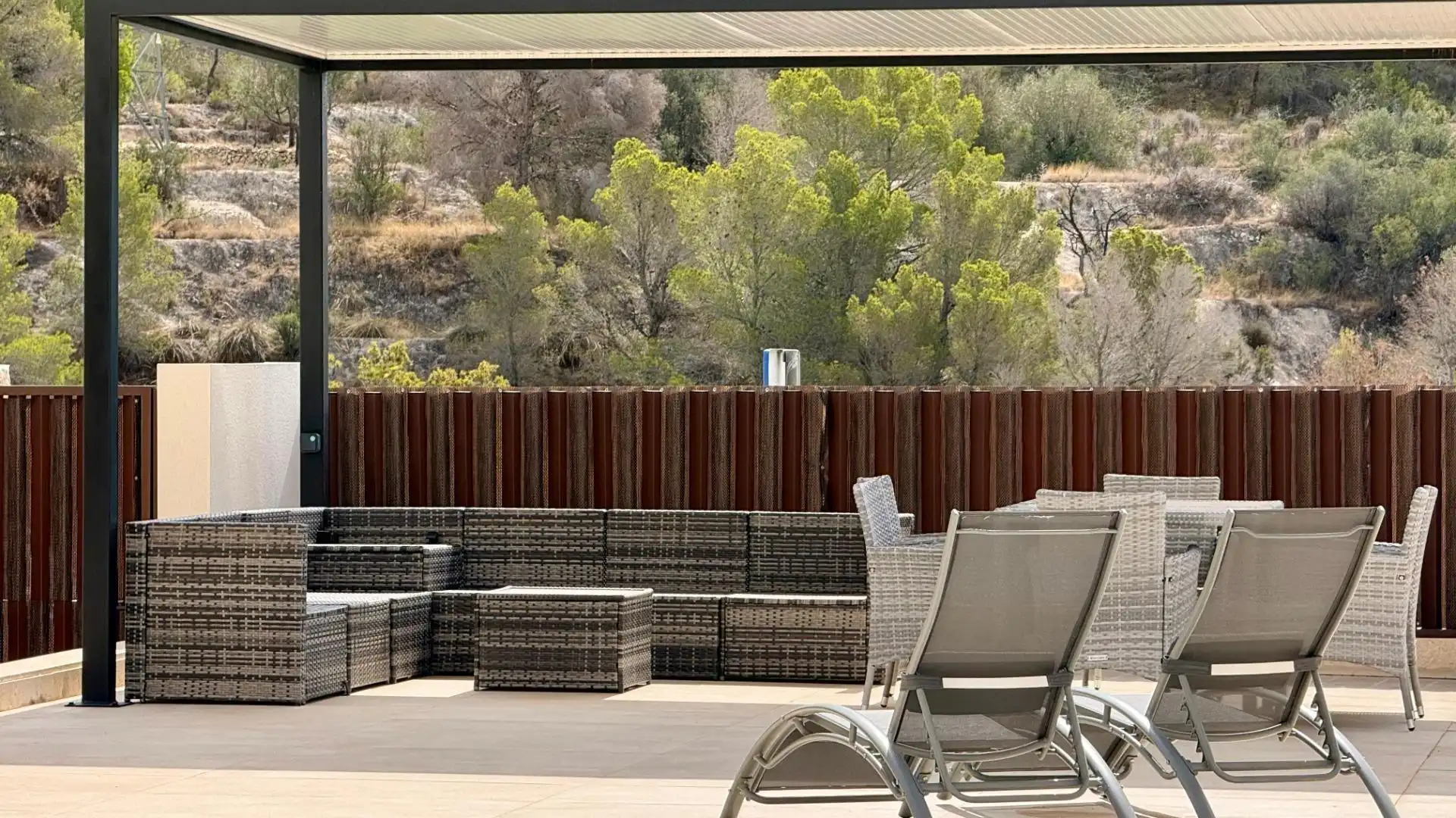 Terrace of Houses for rent in Finestrat  with Air Conditioner, Heating and Private garden