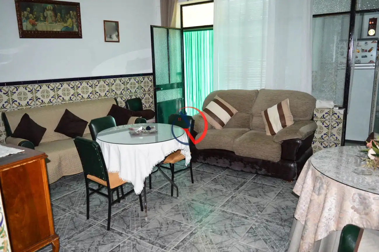 Sala d'estar de Casa o xalet en venda en Villafranca de los Barros amb Terrassa i Moblat