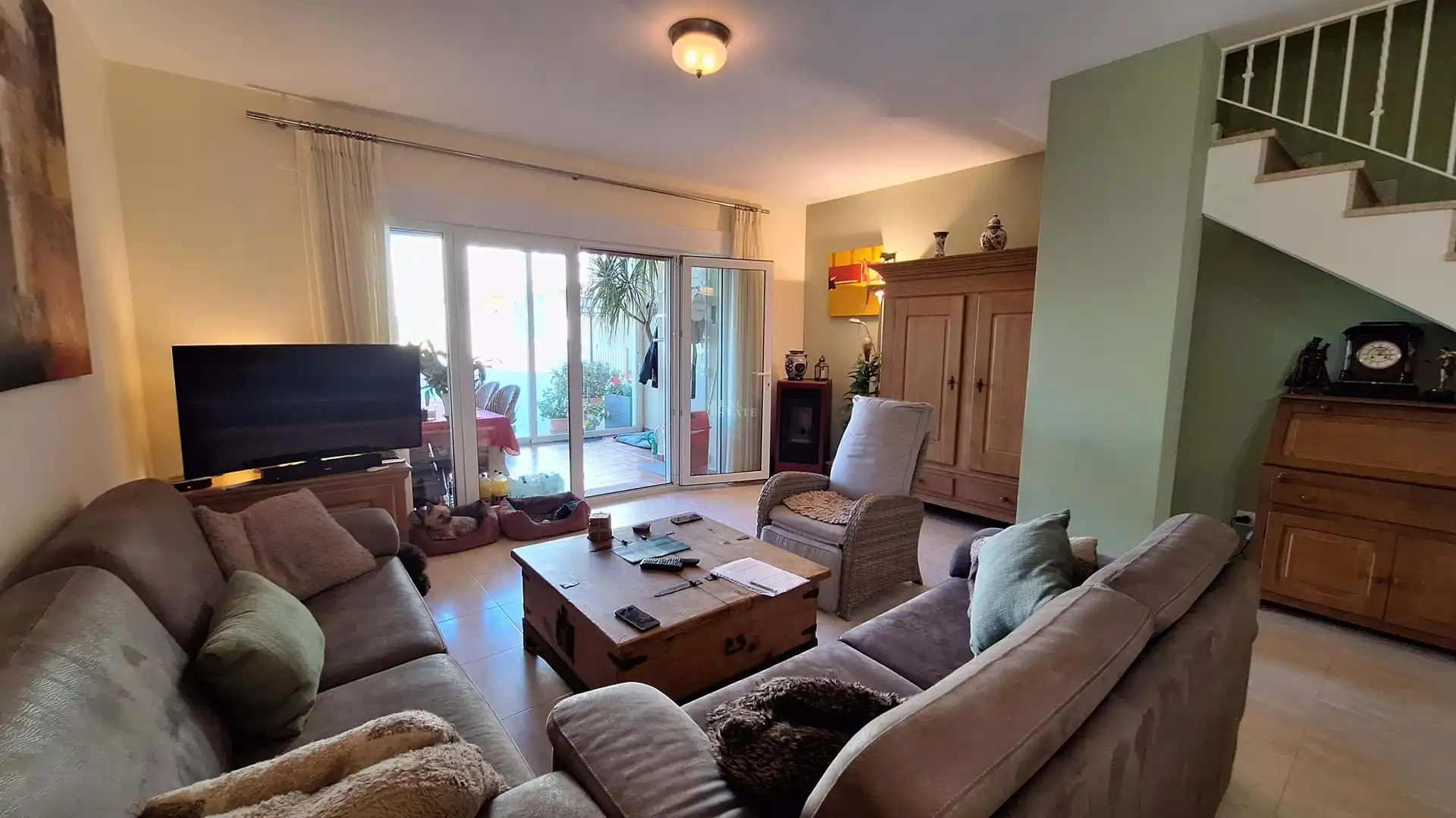 Living room of Detached homes for sale in El Ràfol d'Almúnia  with Air Conditioner, Terrace and Swimming Pool