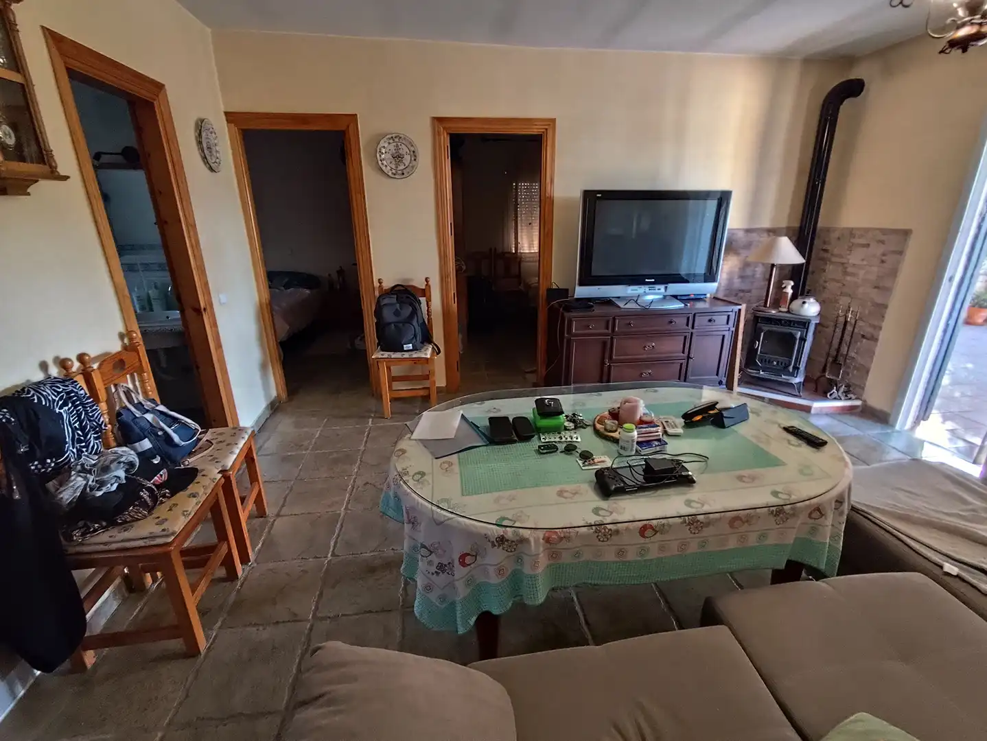 Sala d'estar de Finca rústica en venda en Coín amb Aire condicionat, Jardí privat i Terrassa