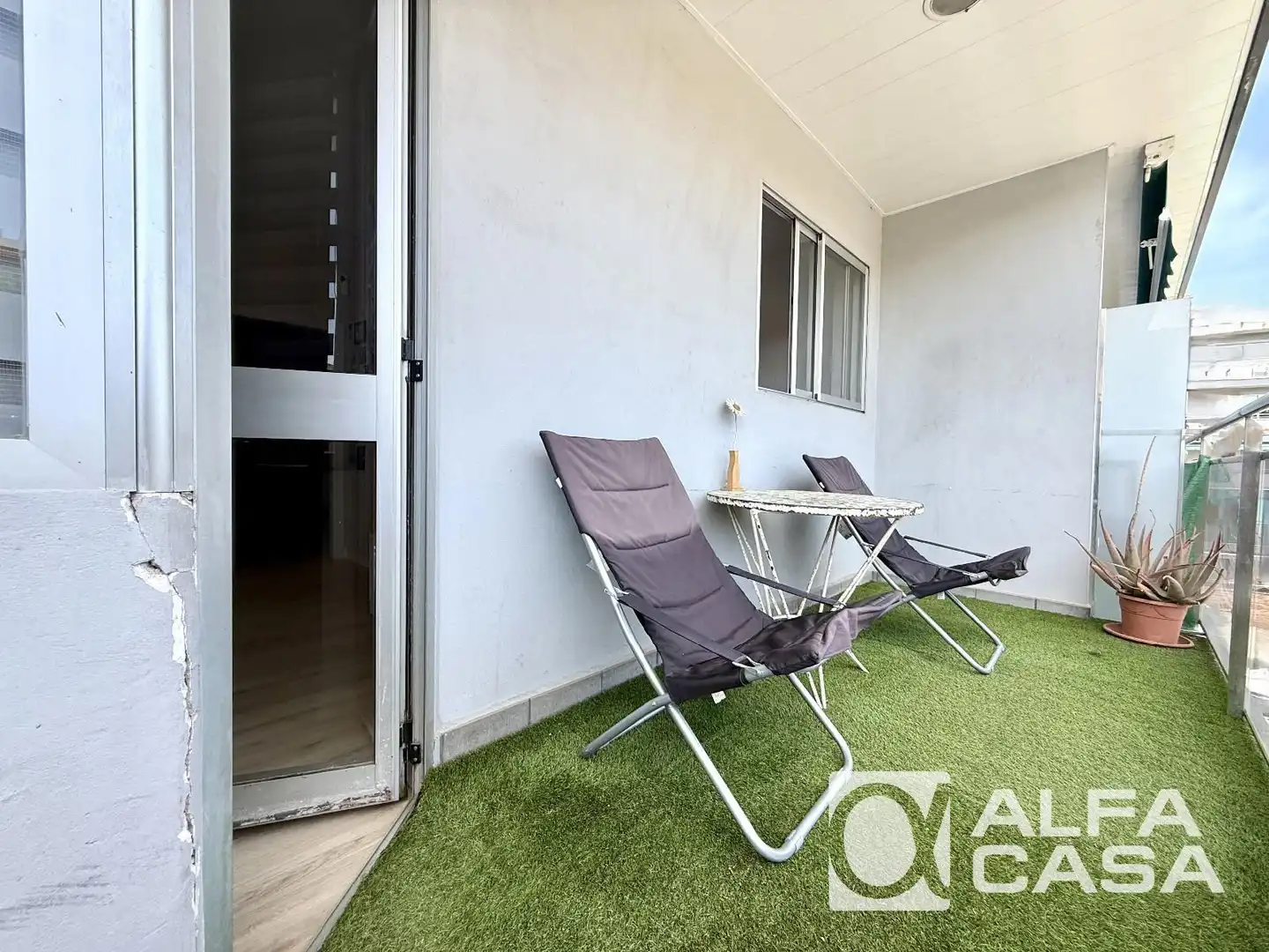 Terrasse von Wohnung zum Verkauf in Lloret de Mar mit Parkett, Terrasse und Ofen