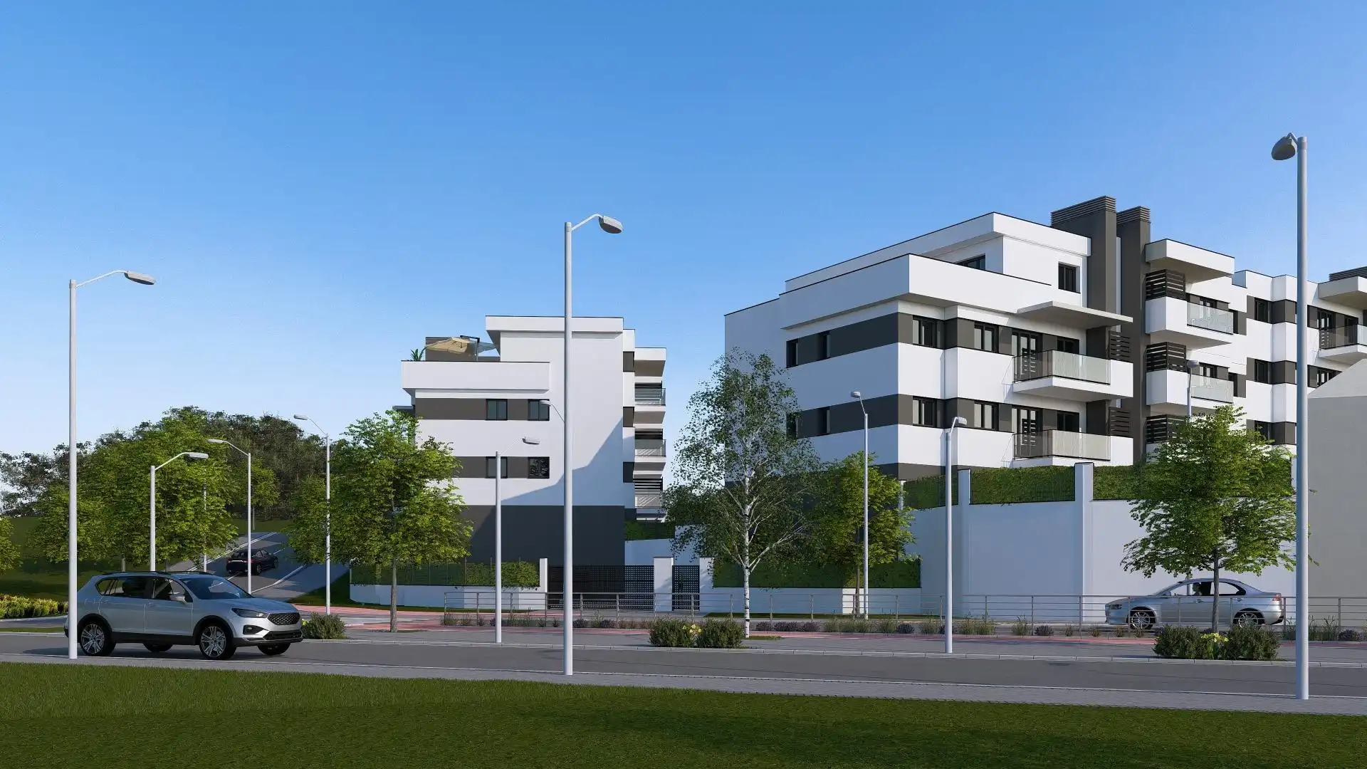Vista exterior de Pis en venda en El Molar (Madrid) amb Calefacció, Jardí privat i Terrassa