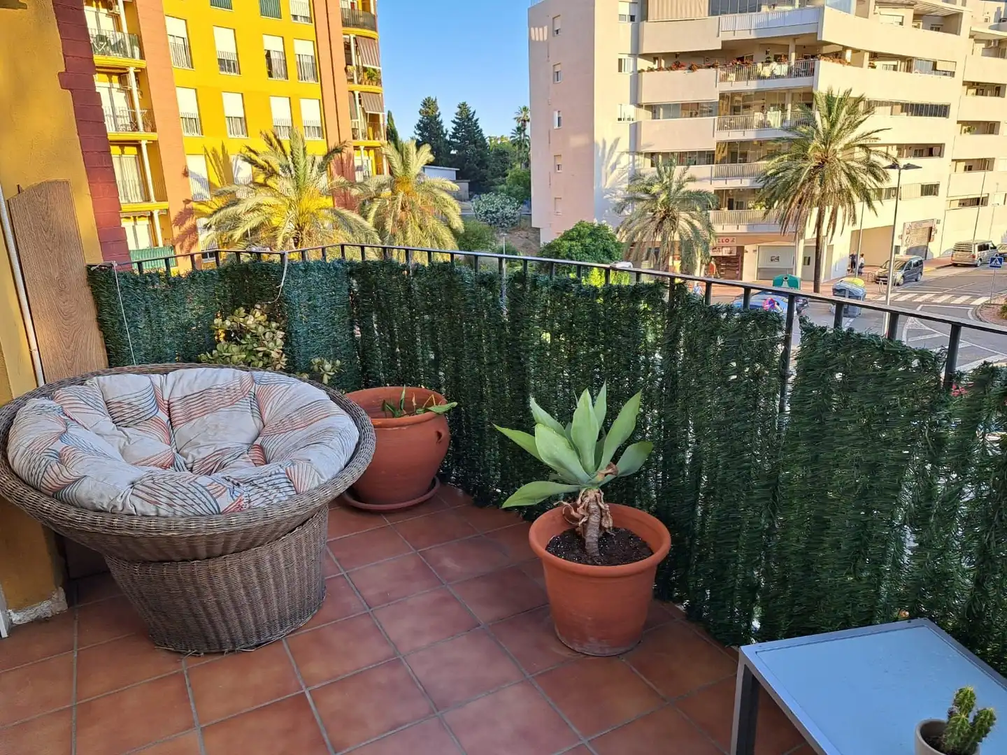 Terrace of Flat for rent in Algeciras  with Air Conditioner, Furnished and Pets allowed