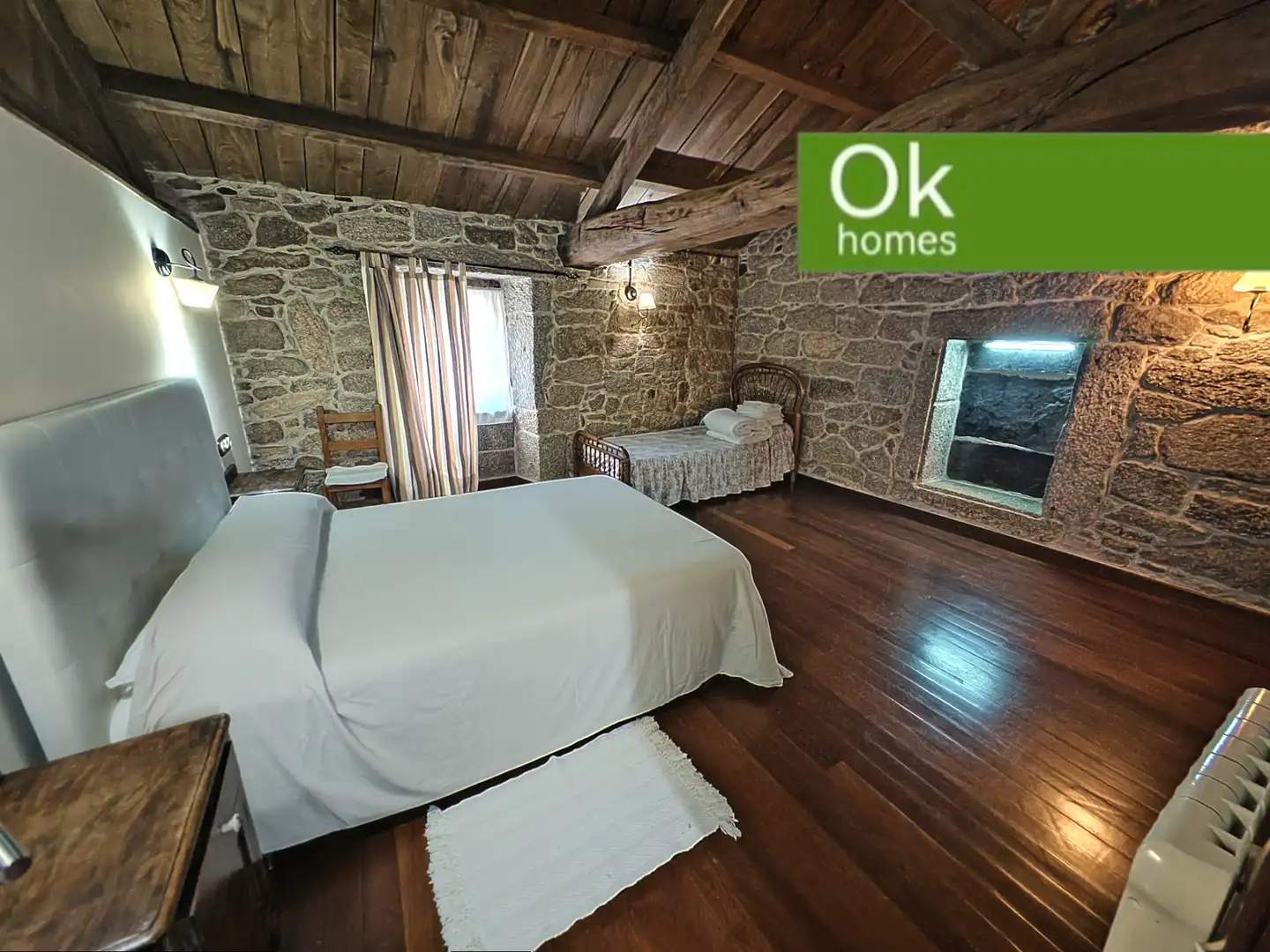 Schlafzimmer von Country house zum Verkauf in Guitiriz mit Heizung, Parkett und Abstellraum