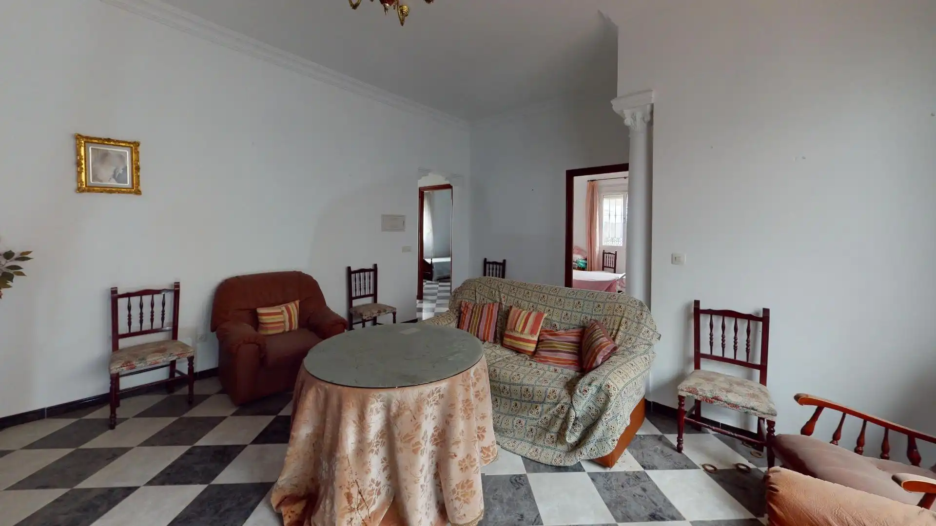 Sala de estar de Casa adosada en venta en Coripe con Terraza