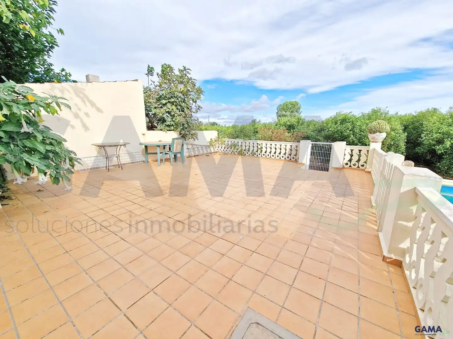 Terraza de Casa o chalet en venta en La Pobla Llarga con Aire acondicionado y Piscina