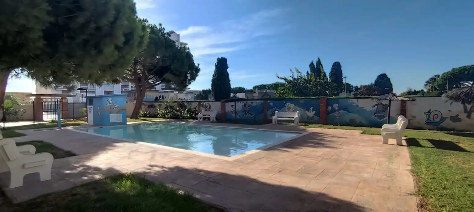 Swimming pool of Flat for rent in Canet d'En Berenguer  with Air Conditioner, Private garden and Terrace