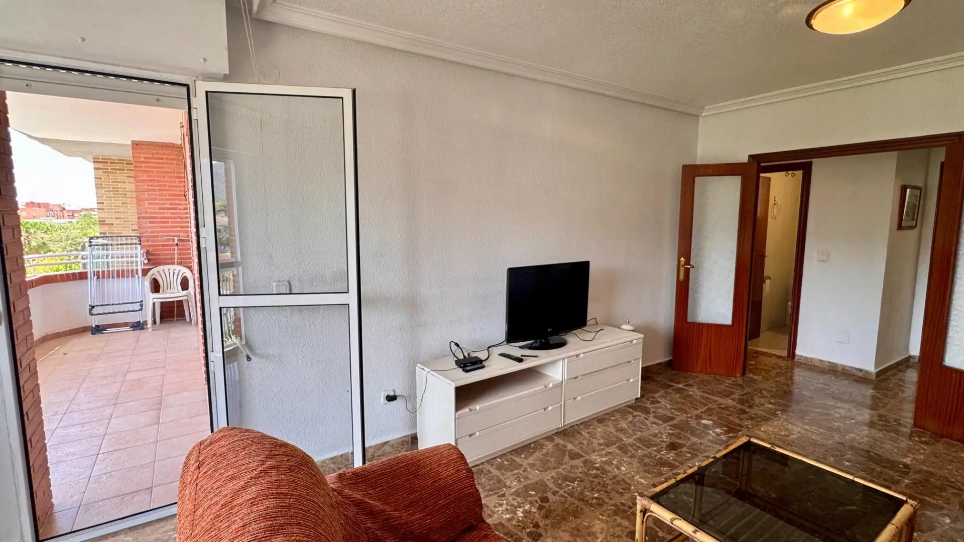 Sala de estar de Piso de alquiler en Murcia con Aire acondicionado, Terraza y Amueblado