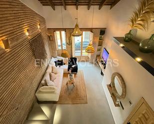 Sala d'estar de Dúplex de lloguer en  Valencia Capital amb Aire condicionat, Calefacció i Terrassa