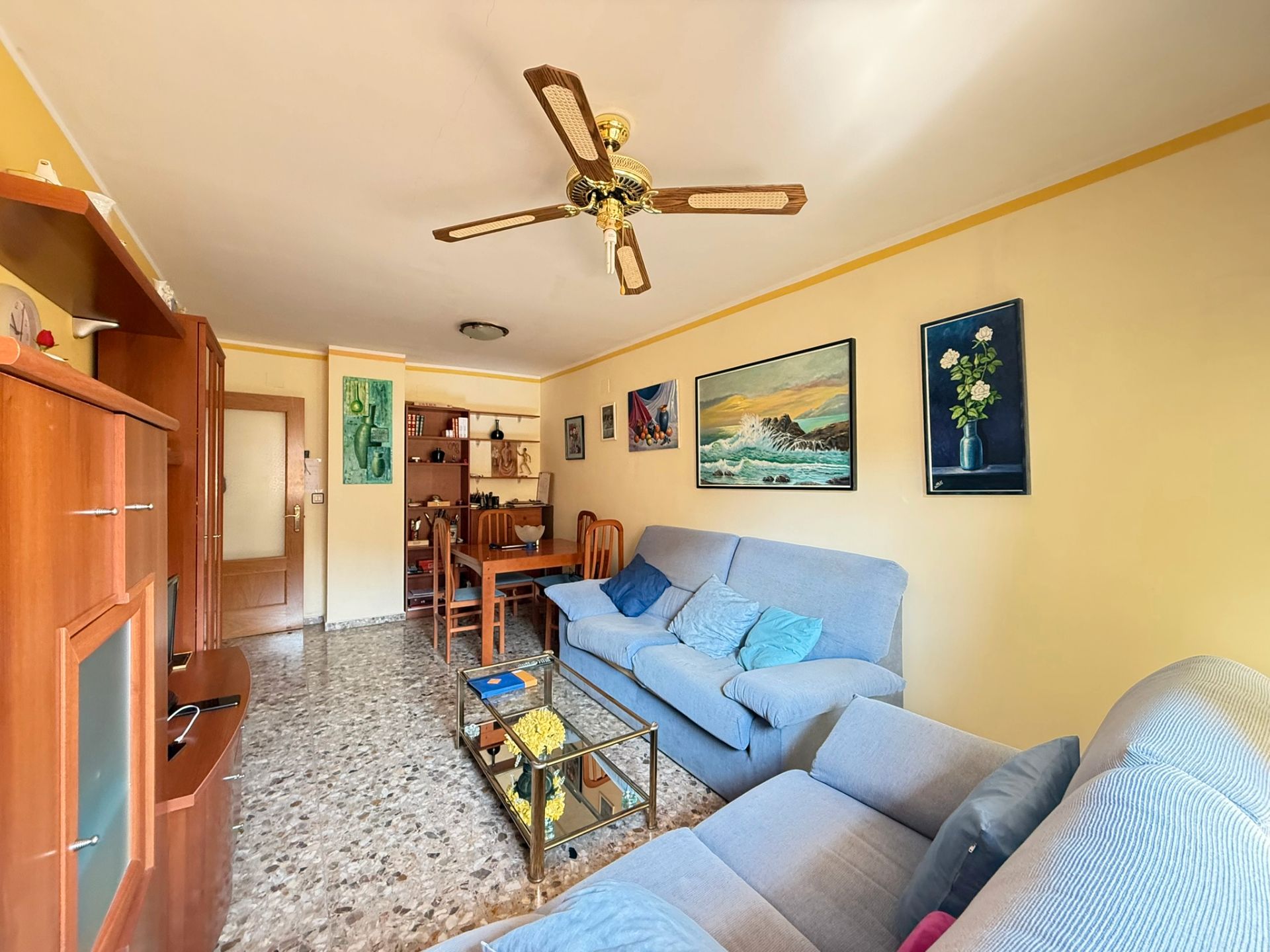 Wohnzimmer von Wohnungen zum verkauf in Caspe mit Heizung, Möbliert und Ofen