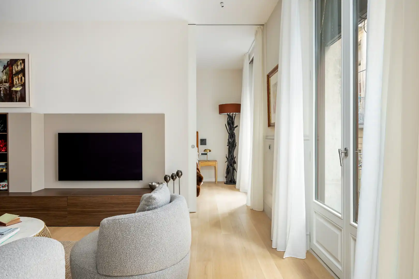 Sala d'estar de Apartament de lloguer en Barcelona amb Aire condicionat, Calefacció i Parquet