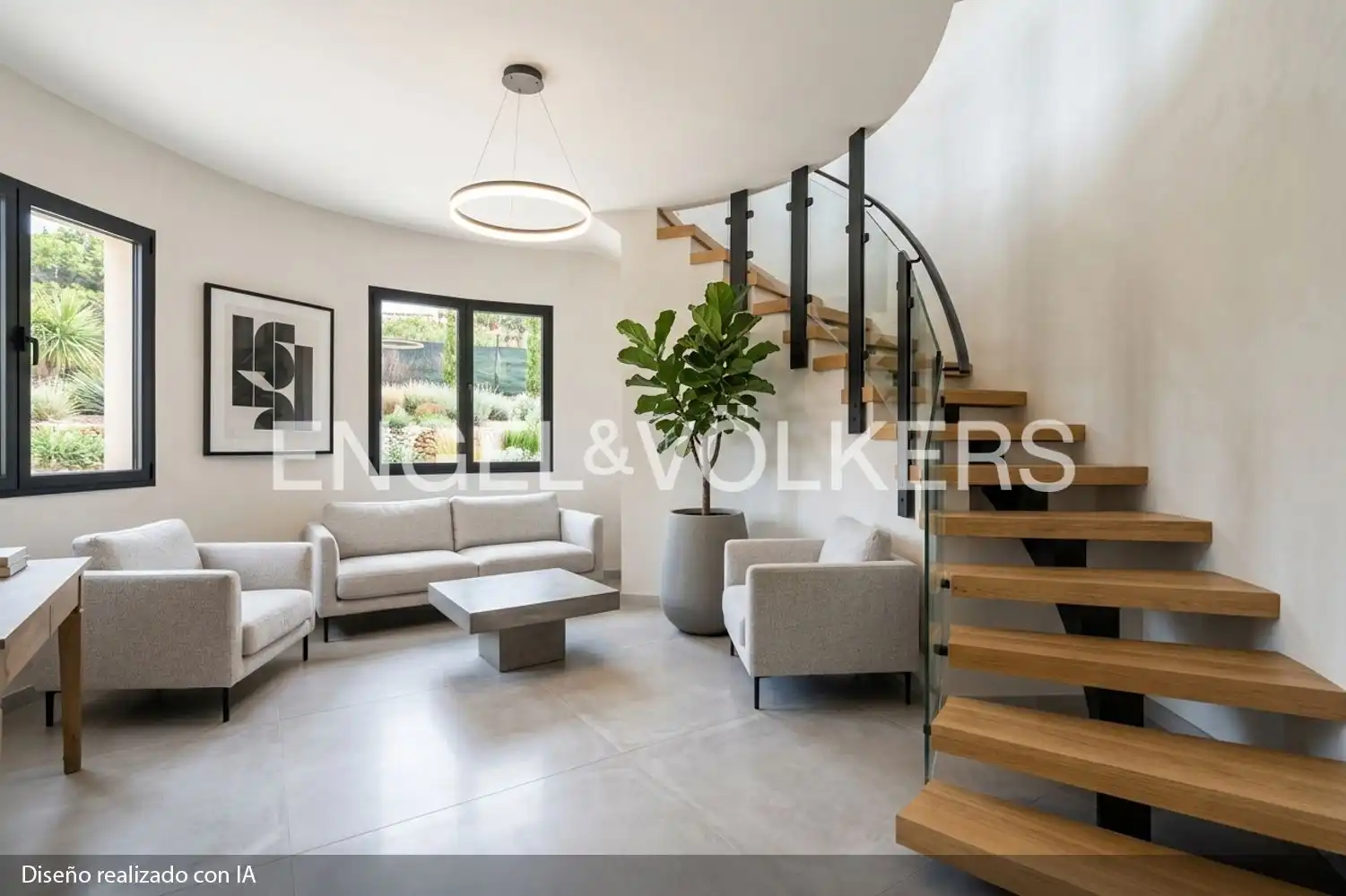 Sala de estar de Casa o chalet en venta en Jávea / Xàbia con Calefacción, Jardín privado y Terraza