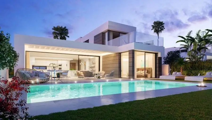 Piscina de Casa o chalet en venta en Marbella con Aire acondicionado, Calefacción y Jardín privado