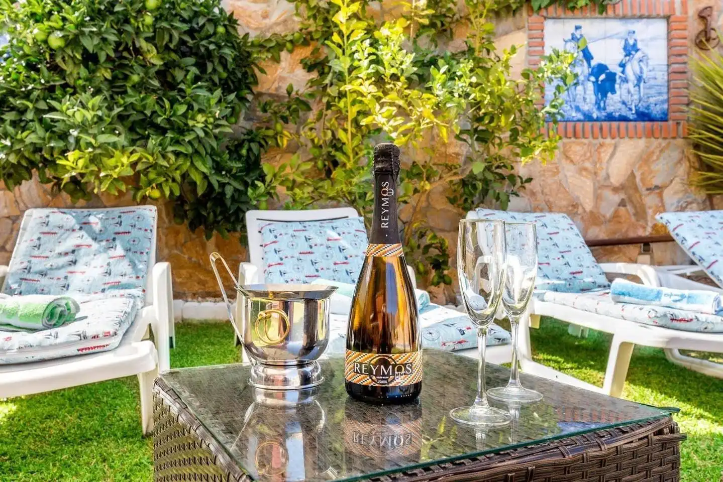 Terrace of Detached homes for rent in Benalmádena  with Air Conditioner, Heating and Private garden