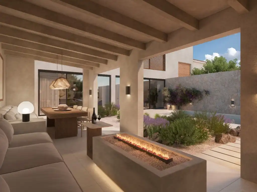Terraza de Casa adosada en venta en Ses Salines con Aire acondicionado, Jardín privado y Terraza