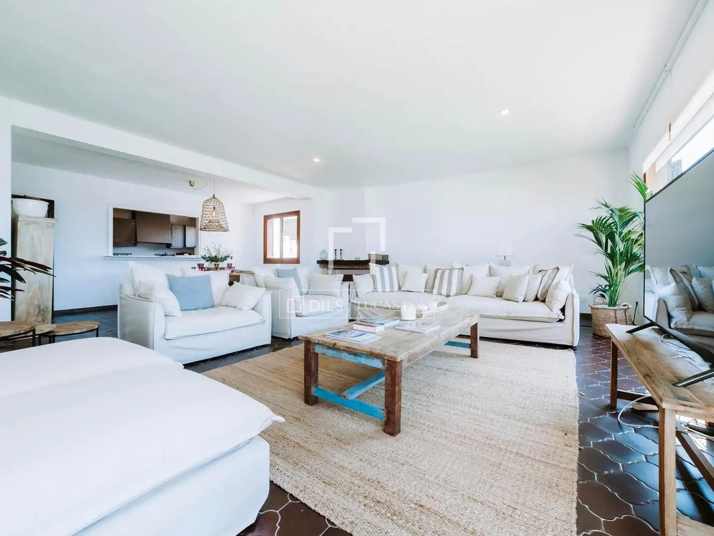 Sala de estar de Casa o chalet de alquiler en Lloret de Mar con Aire acondicionado, Calefacción y Jardín privado